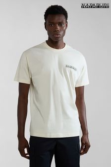 Napapijri Gouin White Short Sleeve T-Shirt (455105) | OMR18