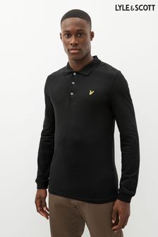 Черный - Рубашка поло с длинным рукавом Lyle & Scott (455501) | €82 - €86