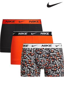 Nike Black Mens Underwear Everyday Cotton Stretch Trunks (3 Pack) (455875) | €40