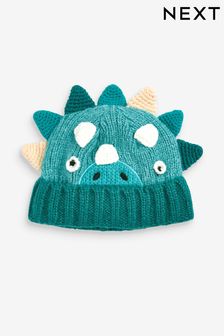 Gris anthracite - Bonnet en maille à motif dinosaure (3 mois - 10 ans) (456561) | €7 - €8