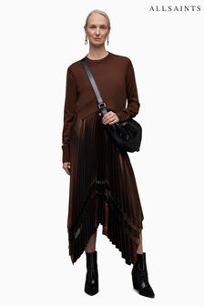 AllSaints Black Foil Nadia Dress (456847) | €330
