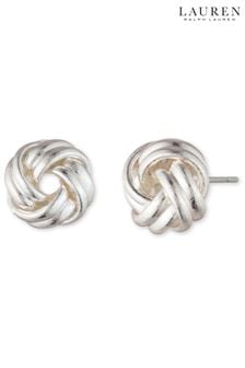 Lauren By Ralph Lauren Silver Tone Knot Earrings (457545) | kr550