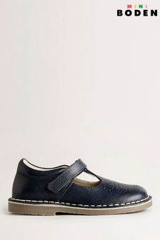 Boden Leather T-Bar School Shoes