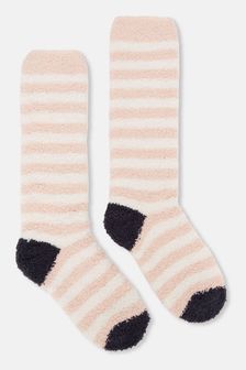 Joules Fluffy Pink/Cream Socks (458319) | ₪ 50