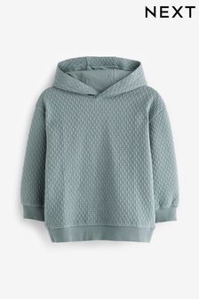Mineralno modra - Teksturiran pulover s kapuco (3–16 let) (458667) | €19 - €28