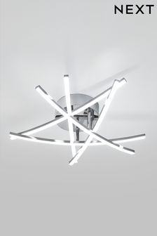Chrome Amari 5 Arm Flush Ceiling Light (458826) | €153