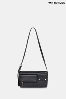 Whistles Tilda Black Pocket Detail Bag (458916) | KRW403,500
