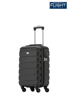 أسود - حقيبة سفر للمقصورة ‪55x35x20‬ سم 4 عجلات صلبة من Flight Knight (459438) | 351 ر.س