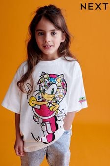 White Sonic Oversized License T-Shirt (3-16yrs) (459584) | 549 UAH - 745 UAH