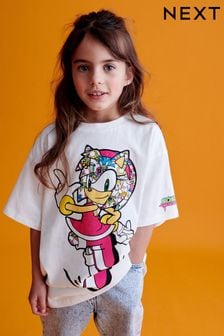 White Sonic Oversized License T-Shirt (3-16yrs) (459584) | 69 QAR - 94 QAR