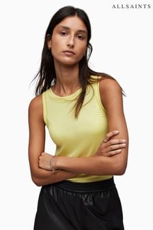 AllSaints Yellow Rina Tank Top (459866) | AED161