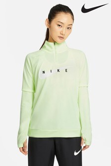 Haut à col zippé en molleton Nike Run à virgule