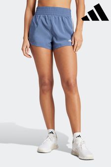 adidas Blue Pacer Training 3 Stripes Woven High Rise Shorts (460144) | €35