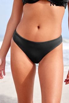Schwarz - Bikinihose mit hohem Beinausschnitt (460234) | 20 €