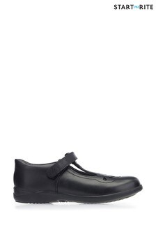 Start-Rite Poppy Black Leather T Bar School Shoes F & G Fit (460556) | 54 €