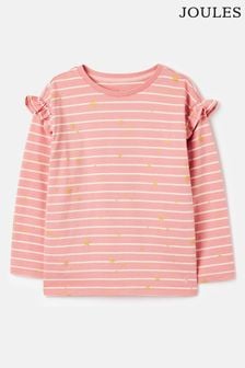 Joules Angelica Pink/Cream Striped Long Sleeve Top (460923) | LEI 101 - LEI 125