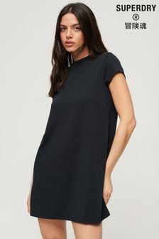 Superdry Black Short Sleeve A-line Mini Dress (461017) | ₪ 201