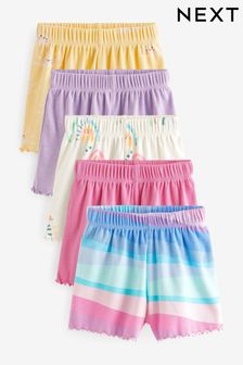 Pink Rib Shorts 5 Pack (3mths-7yrs) (461035) | KRW42,700 - KRW51,200
