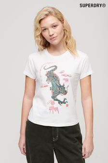 Superdry White Komodo x Kailash Dragon T-Shirt (462418) | 148 QAR