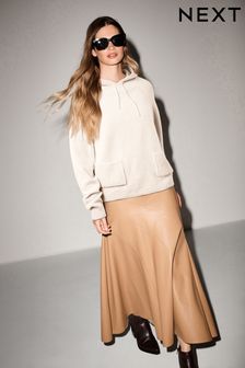 Camel PU Midi Skirt (462446) | $69