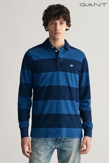 GANT Blue Stripe Rugby Shirt (462981) | 668 QAR