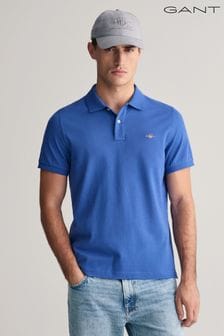 Голубой - Gant футболка-поло классического кроя с щитом (462992) | €105