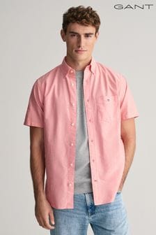 粉色 - Gant 常规版型牛津短袖衬衫 (463214) | NT$4,430