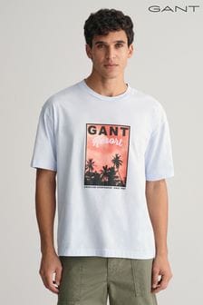 Blau - Gant Washed Graphic T-shirt (463257) | 69 €