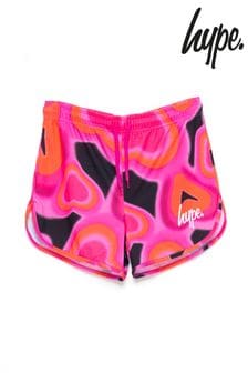 Hype Girls Pink Spray Heart Shorts (463283) | AED139
