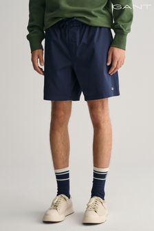 Modra - Gant bombažne kratke hlače z vrvico v pasu in logom (463360) | €108