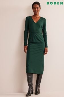 Boden Green Petite Bethany Jersey Midi Dress (463548) | 20,675 Ft