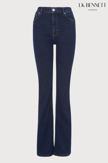 LK Bennett Blue Cora Flare Casual Trend Jeans