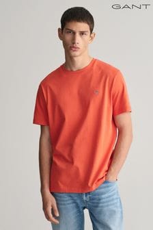 Pomarańczowy - T-shirt Gant Shield z logo (463805) | 250 zł