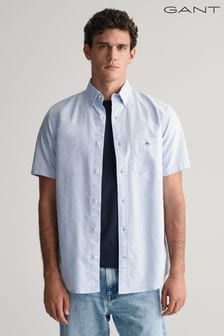 深藍色 - Gant 常规版型牛津短袖衬衫 (464214) | NT$4,430
