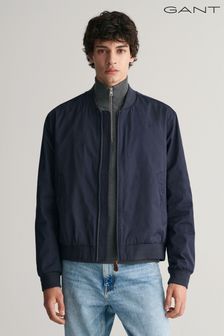 Синий - Gant легкая непромокаемая куртка "пилот" из смеси хлопка (464523) | €305