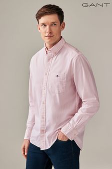 Różowy - Koszula oxford Gant o regularnym kroju ze stretchem i wzorem w paski (464542) | 630 zł