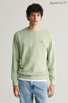 Zielony - bluza Gant Shield z okrągłym dekoltem (464760) | 600 zł