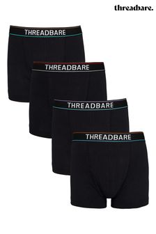 Threadbare Black Hipster Boxers 4 Packs (464791) | ₪ 101