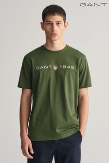 Grün - Gant T-Shirt mit Druckgrafik (464793) | 55 €