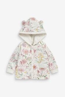 Pink Floral Cosy Popper Lightweight Baby Jacket (0mths-2yrs) (464984) | €20 - €22