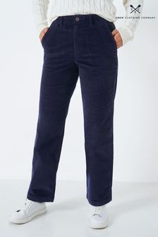 Crew Clothing Company - Geklede katoenen broek met textuur en standaard pasvorm (465189) | €53