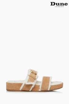 Dune London Natural Waverly Double Strap Slippers