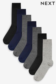 Multi 7 Pack Mens Cotton Rich Socks (465453) | kr133