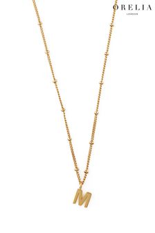 Orelia London Satelliten-Halskette aus 18-karätigem Gold mit M-Initialen-Anhänger (465481) | 28 €