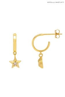 Estella Bartlett Gold Tone Cubic Zirconia Star Hoop Earrings (465903) | €35