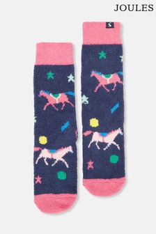 Joules Outlet Fluffy Navy Pony Socks (466148) | AED27