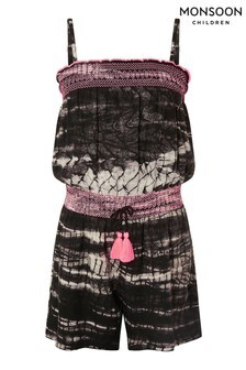 אוברול קצר של Monsoon בהדפס טאי-דאי מאריג Lenzing EcoVero