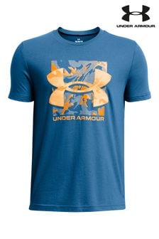 Under Armour Blue Box Logo T-Shirt (466683) | kr273