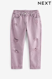 Lilac Purple Distressed Mom Jeans (3-16yrs) (466911) | €14 - €18