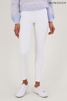 Monsoon Iris Regular-length Skinny White Jeans With Sustainable Cotton (467099) | 155 zł